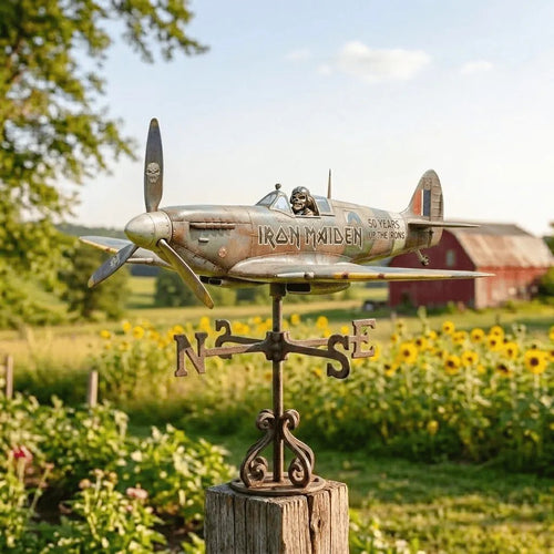 Remembrance-Themed Metal Garden Wind Twirler