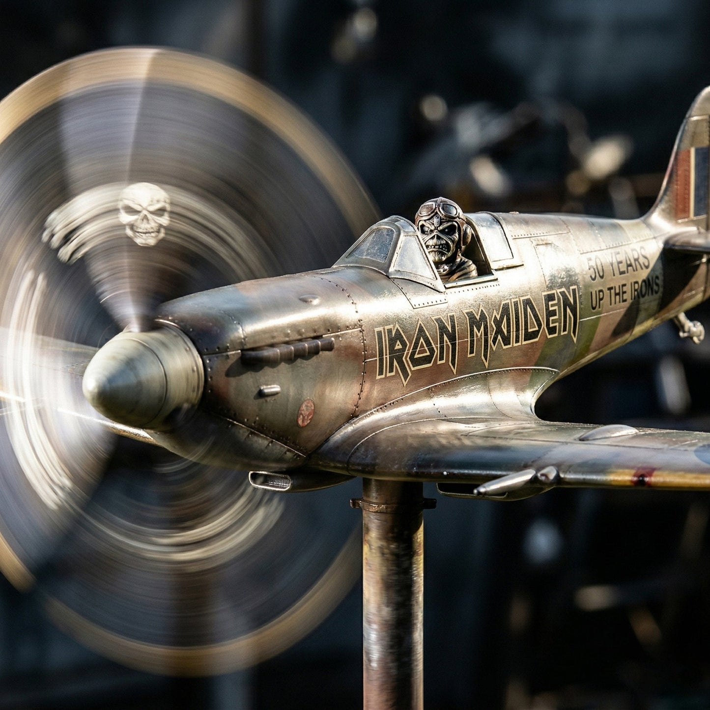 Remembrance-Themed Metal Garden Wind Twirler