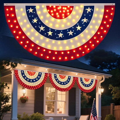 3 x 6 Ft LED Patriotic Bunting Banner for America’s 250th