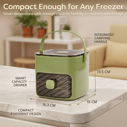 🧊The "Easy-Pop" 2-in-1 Smart Ice System: One-Touch Quick-Release Tray & Sealed Storage Bin