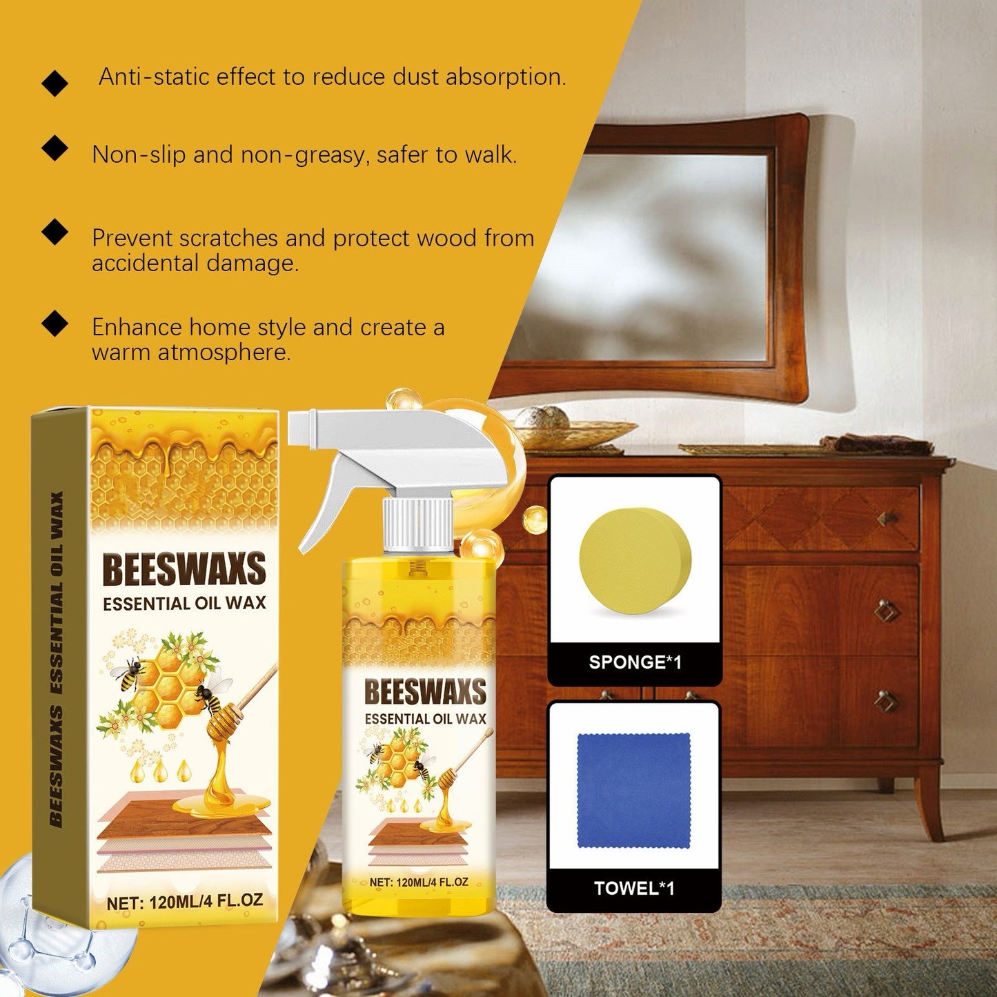 🔥Last Day 70% OFF🐝 Natural Beeswax Repairing and Care Spray