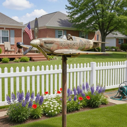 Remembrance-Themed Metal Garden Wind Twirler