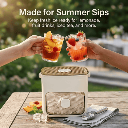 🧊The "Easy-Pop" 2-in-1 Smart Ice System: One-Touch Quick-Release Tray & Sealed Storage Bin