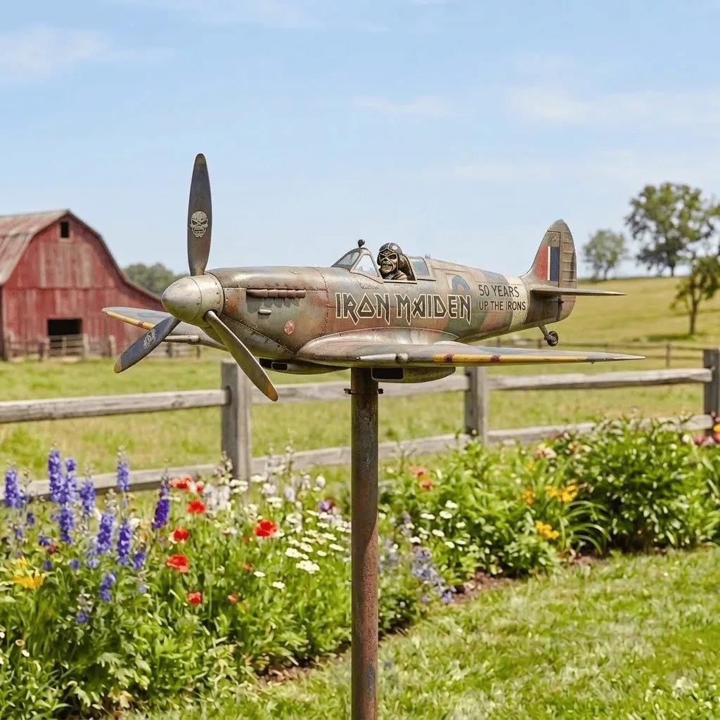 Remembrance-Themed Metal Garden Wind Twirler