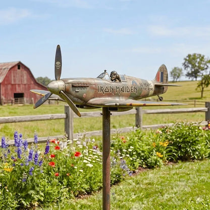 Remembrance-Themed Metal Garden Wind Twirler
