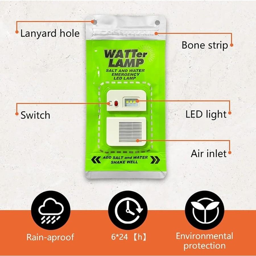 LED Camp Lantern – Saltwater‐Powered Emergency Light